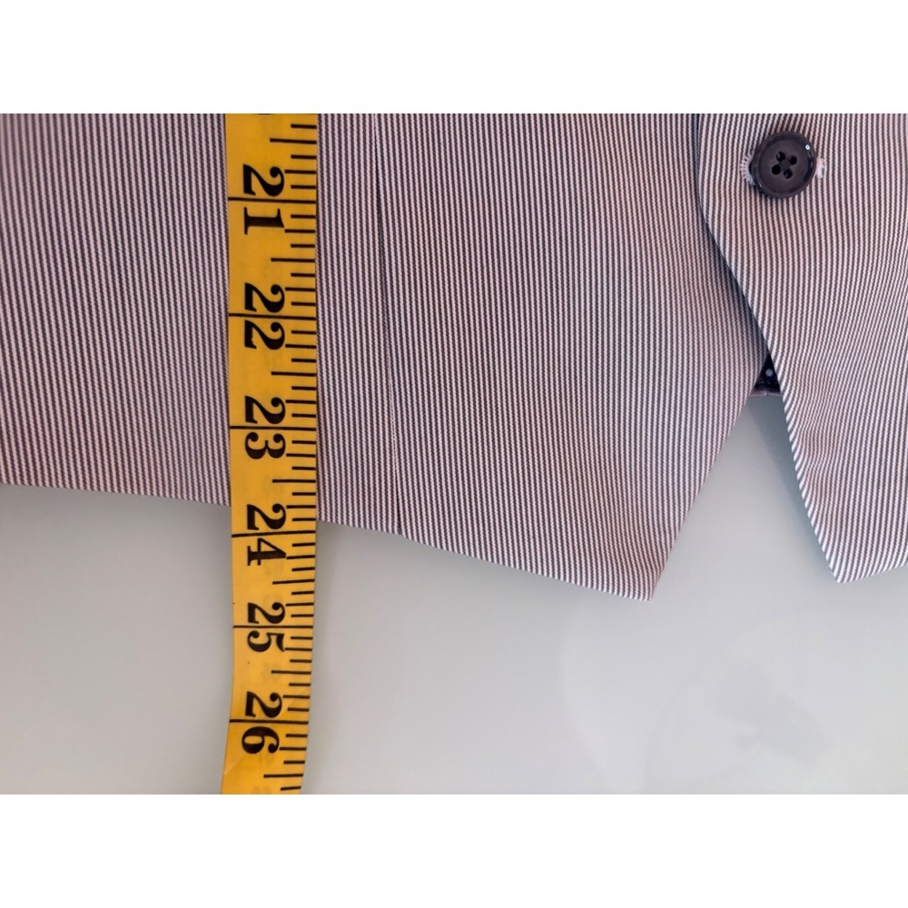 Express Gray Pinstripe Tailored Vest Chic Capsule Wardrobe 90s Size S - Picture 7 of 7